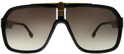 Carrera CA Carrera1014 807 HA Aviator Plastic Black Sunglasses with Brown Gradient Lens
