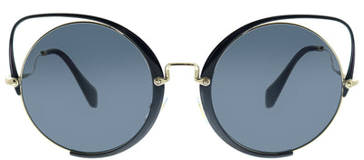 Miu Miu MU 51TS 1AB5Z1 Cat-Eye Metal Black Sunglasses with Grey Lens