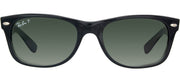 Ray-Ban New Wayfarer RB 2132 901/58 Wayfarer Plastic Black Sunglasses with Green Polarized Lens