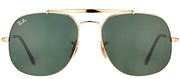Ray-Ban General RB 3561 001 Aviator Metal Gold Sunglasses with Green Lens