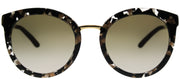 Dolce & Gabbana DG 4268 911/6E Round Plastic Black Sunglasses with Gold Mirror Lens