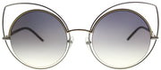 Marc Jacobs MARC 10 TWM Cat-Eye Metal Silver Sunglasses with Gold Mirror Lens