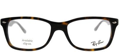 Ray-Ban RX 5228 5545 Rectangle Plastic Black Eyeglasses with Demo Lens