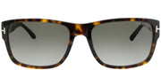 Tom Ford Mason TF 445 52B Havana Plastic Soft Square Sunglasses Grey Gradient Lens