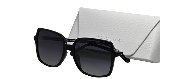 Michael Kors ISLE OF PALMS MK 2098U 3781T3 Square Plastic Black Sunglasses with Grey Gradient Lens