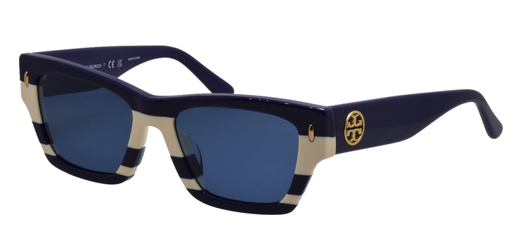 Tory Burch TY 7169U 189580 Rectangle Plastic Blue Sunglasses with Blue Lens