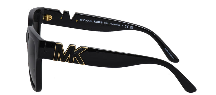 Michael Kors KARLIE MK 2170U 30058G Square Plastic Black Sunglasses with Grey Gradient Lens