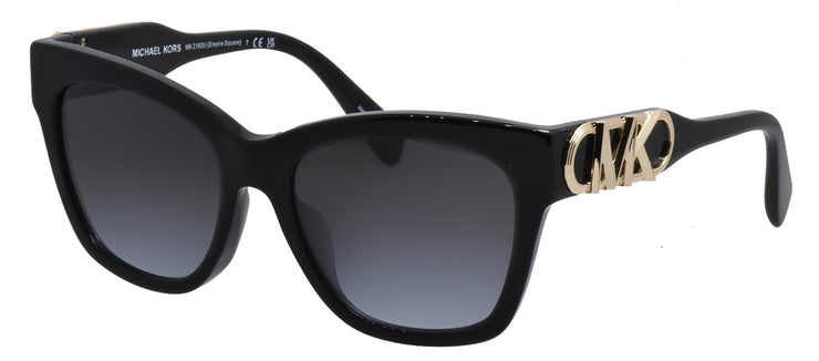 Michael Kors EMPIRE SQUARE MK 2182U 30058G Butterfly Plastic Black Sunglasses with Grey Gradient Lens