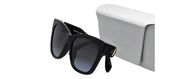 Michael Kors EMPIRE SQUARE MK 2182U 30058G Butterfly Plastic Black Sunglasses with Grey Gradient Lens