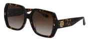 Tory Burch TY 7191U 172813 Square Plastic Tortoise Sunglasses with Brown Gradient Lens