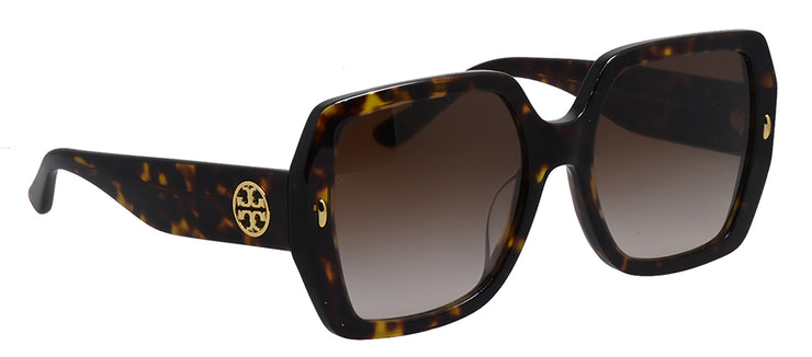 Tory Burch TY 7191U 172813 Square Plastic Tortoise Sunglasses with Brown Gradient Lens