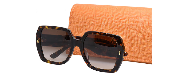 Tory Burch TY 7191U 172813 Square Plastic Tortoise Sunglasses with Brown Gradient Lens