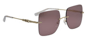 Michael Kors QUEBEC MK 1150 1014VS Square Metal Pink Sunglasses with Pink Lens