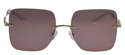 Michael Kors QUEBEC MK 1150 1014VS Square Metal Pink Sunglasses with Pink Lens