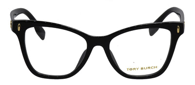 Tory Burch TY 2142U 1709 Cat-Eye Plastic Black Eyeglasses with Logo Stamped Demo Lenses