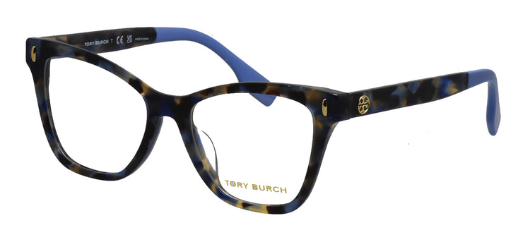 Tory Burch TY 2142U 1957 Cat-Eye Plastic Tortoise Eyeglasses with Logo Stamped Demo Lenses