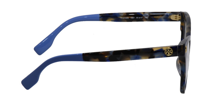 Tory Burch TY 2142U 1957 Cat-Eye Plastic Tortoise Eyeglasses with Logo Stamped Demo Lenses