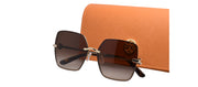 Tory Burch TY 6080 334913 Irregular Metal Gold Sunglasses with Brown Gradient Lens