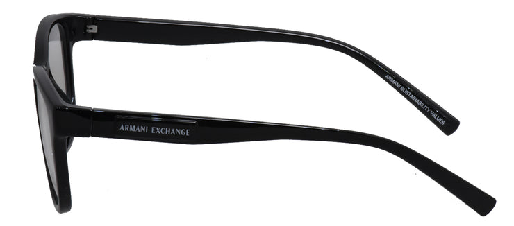 Armani Exchange AX 3111U 8158 Cat-Eye Plastic Black Eyeglasses with Logo Stamped Demo Lenses