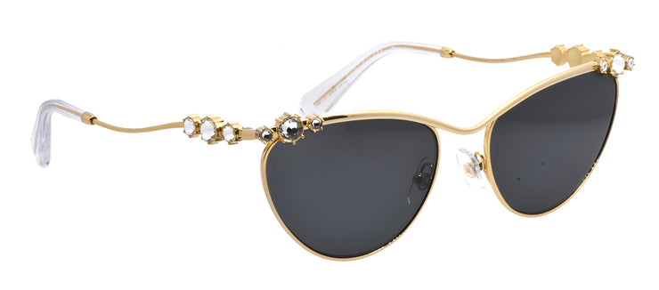 Swarovski SK 7017 400487 Cat-Eye Metal Gold Sunglasses with Grey Lens