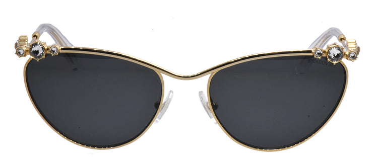 Swarovski SK 7017 400487 Cat-Eye Metal Gold Sunglasses with Grey Lens