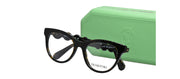 Swarovski SK 2025 1002 Round Plastic Havana Eyeglasses with Logo Stamped Demo Lenses