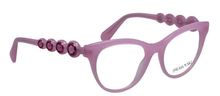 Swarovski SK 2025 2001 Round Plastic Pink Eyeglasses with Logo Stamped Demo Lenses