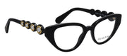 Swarovski SK 2024 1001 Irregular Plastic Black Eyeglasses with Logo Stamped Demo Lenses