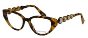 Swarovski SK 2024 1040 Irregular Plastic Havana Eyeglasses with Logo Stamped Demo Lenses