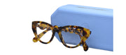 Swarovski SK 2024 1040 Irregular Plastic Havana Eyeglasses with Logo Stamped Demo Lenses