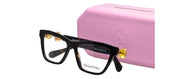 Swarovski SK 2021 1002 Square Plastic Havana Eyeglasses with Logo Stamped Demo Lenses