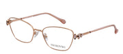 Swarovski SK 1006 4014 Pillow Metal Gold Eyeglasses with Logo Stamped Demo Lenses