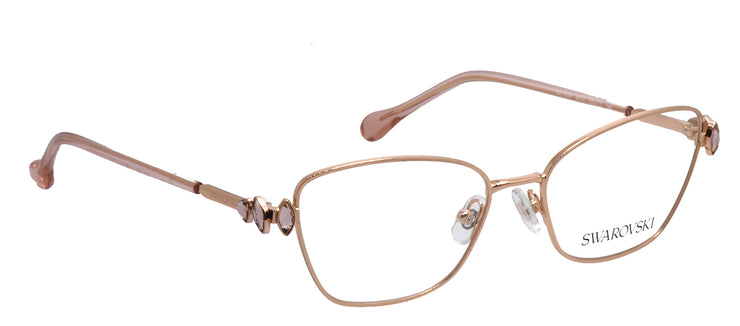 Swarovski SK 1006 4014 Pillow Metal Gold Eyeglasses with Logo Stamped Demo Lenses