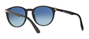 Persol PO 3152S 9014Q8 Round Plastic Black Sunglasses with Blue Gradient Lens
