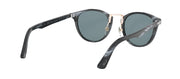 Persol PO 3108S 111456 Round Plastic Black Sunglasses with Blue Lens