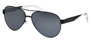 Armani Exchange AX 2034S 60636G Aviator Metal Black Sunglasses with Grey Mirror Lens