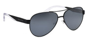 Armani Exchange AX 2034S 60636G Aviator Metal Black Sunglasses with Grey Mirror Lens