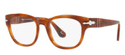 Persol PO 3270V 96 Rectangle Plastic Terra Di Siena Eyeglasses with Logo Stamped Demo Lenses