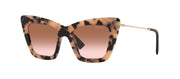 Miu Miu MU 01WS 07D0A6 Cat-Eye Acetate Brown Havana Sunglasses with Brown Gradient Lens