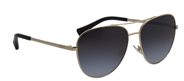 Ralph Lauren RA 4139 91168G Aviator Metal Gold Sunglasses with Grey Gradient Lens