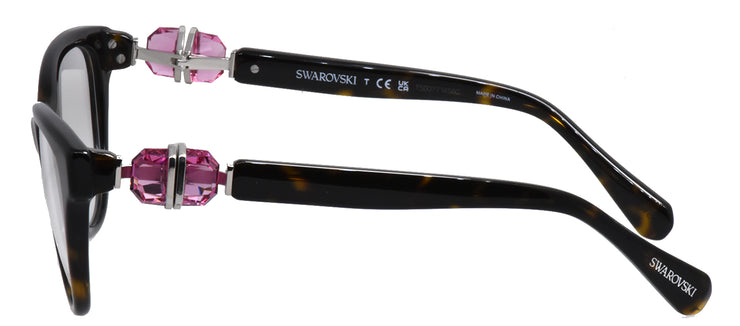 Swarovski SK 2004 1002 Cat-Eye Plastic Havana Eyeglasses with Logo Stamped Demo Lenses