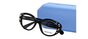 Swarovski SK 2006 1001 Irregular Plastic Black Eyeglasses with Logo Stamped Demo Lenses