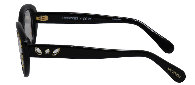 Swarovski SK 2006 1001 Irregular Plastic Black Eyeglasses with Logo Stamped Demo Lenses