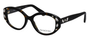 Swarovski SK 2006 1002 Irregular Plastic Havana Eyeglasses with Logo Stamped Demo Lenses