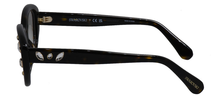 Swarovski SK 2006 1002 Irregular Plastic Havana Eyeglasses with Logo Stamped Demo Lenses