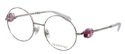 Swarovski SK 1001 4001 Round Metal Silver Eyeglasses with Logo Stamped Demo Lenses