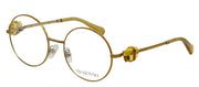 Swarovski SK 1001 4007 Round Metal Yellow Eyeglasses with Logo Stamped Demo Lenses