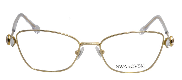 Swarovski SK 1006 4013 Pillow Metal Gold Eyeglasses with Logo Stamped Demo Lenses