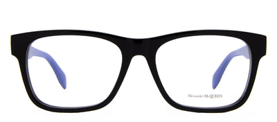 Alexander McQueen AM 0307O 004 Rectangle Acetate Black Eyeglasses with Demo Lens