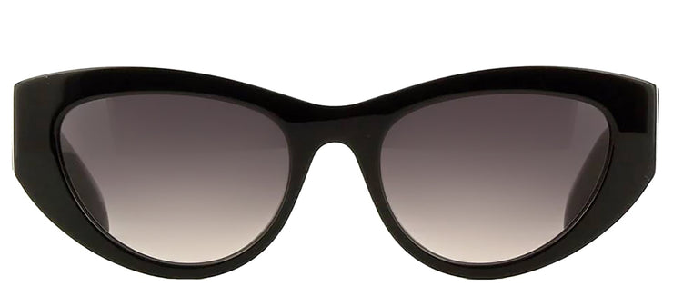 Alexander McQueen AM 0377S 001 Cat-Eye Plastic Black Sunglasses with Grey Gradient Lens